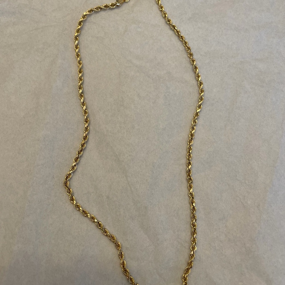 Gold Rope Chain Necklace - Elegant Women’s Jewelry - Picture 2 of 2